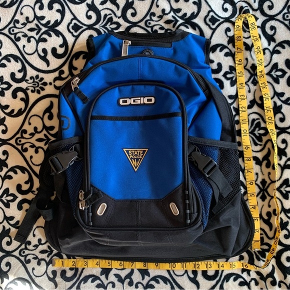 nwt Ogio Techspecs Street Multi Pocket Canvas Backpack NJ State Police Logo - Picture 11 of 15